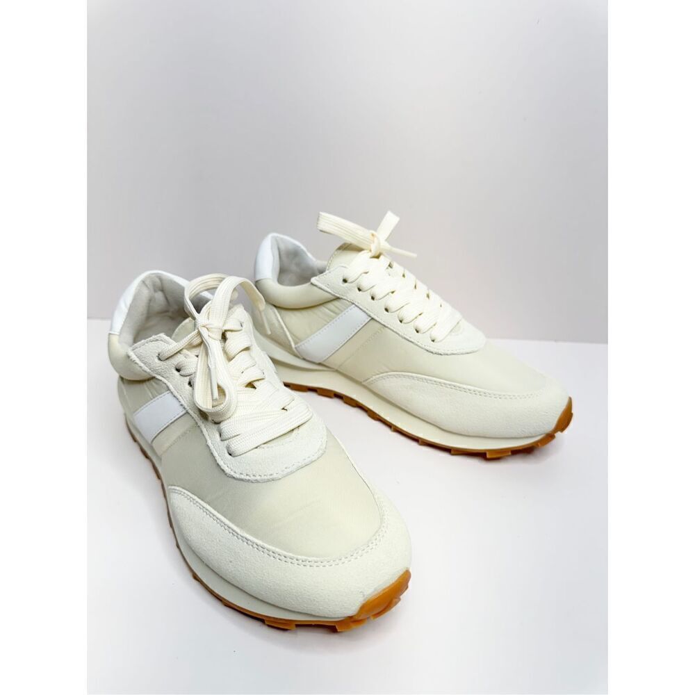 J/Slides Sneakers Size 7 Cream Leather Lifestyle Athletic and Training Shoes NEW - Picture 6 of 14
